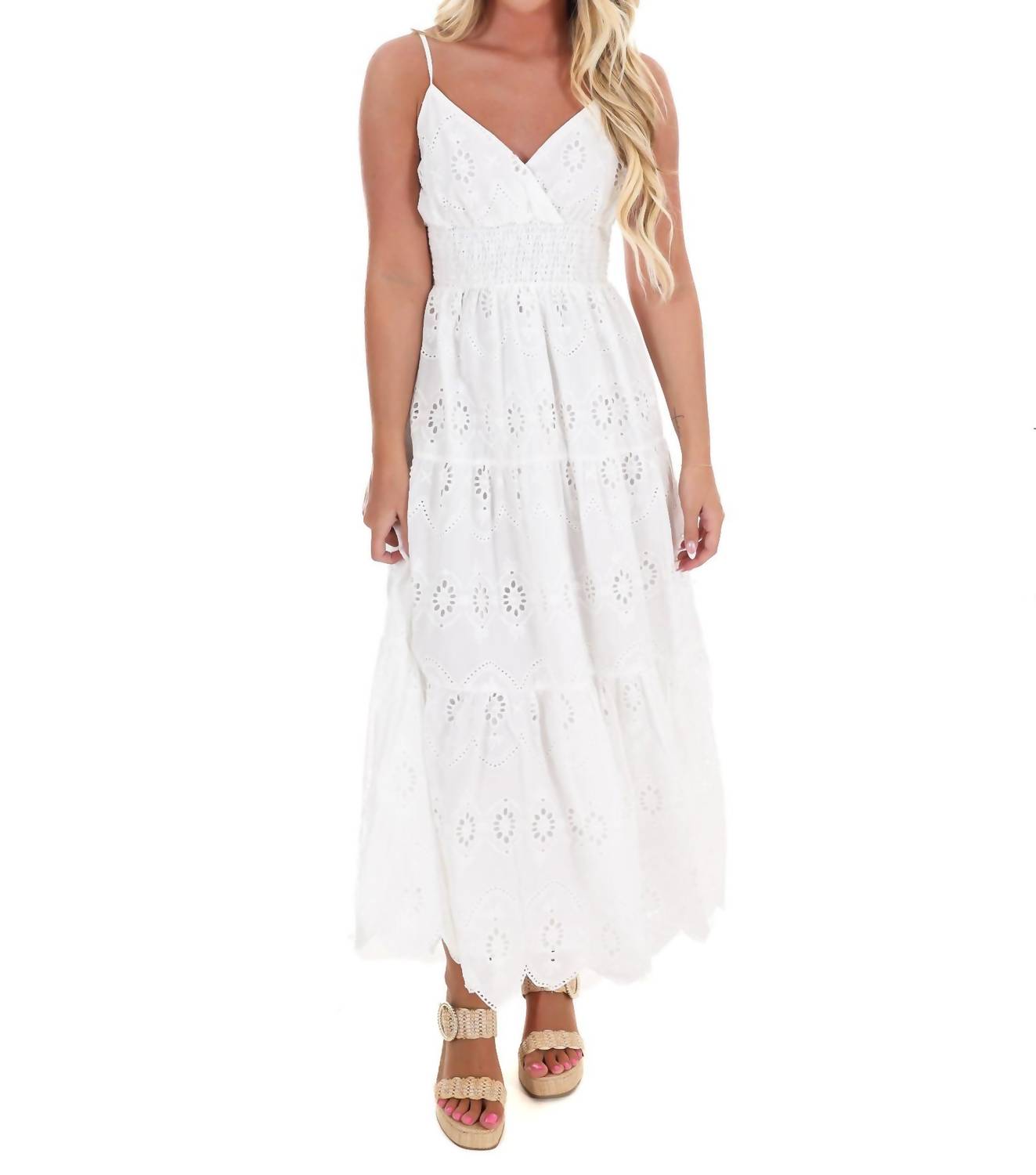 Flying Tomato - Just Let it Be Eyelet Midi Dress