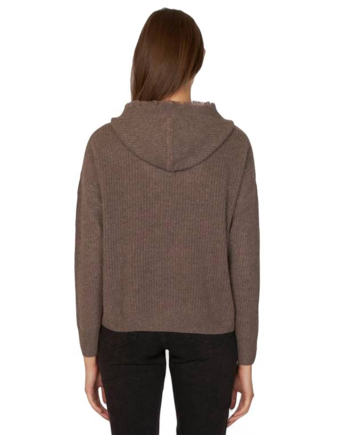 Autumn Cashmere - Boxy Shaker Fringe Hoodie with Snaps