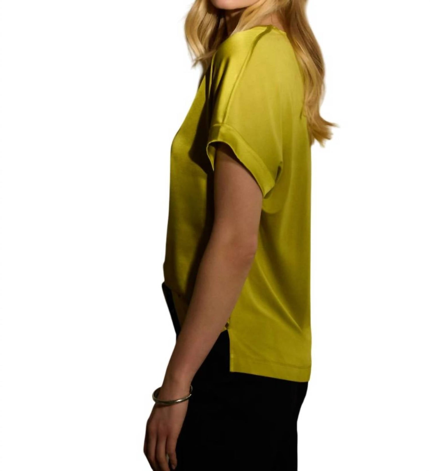 Joseph Ribkoff - Crew Neck Pullover With Rolled Sleeves Top