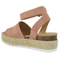 Soda - Women's Topic Espadrilles Ankle Strap Studded Open Toe Wedge Heel Sandals