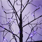 3 Pc Illuminated Halloween Tree with Purple LED Glow