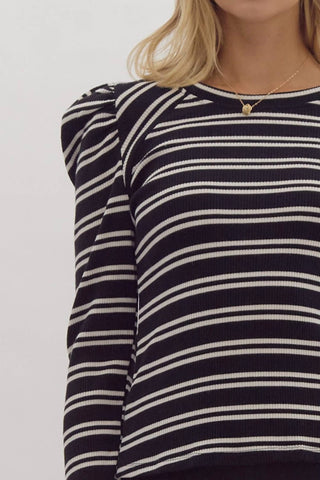 Entro - This Is The Life Striped Knit Top