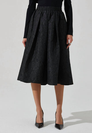 Astr - Andolina Jacquard Midi Skirt
