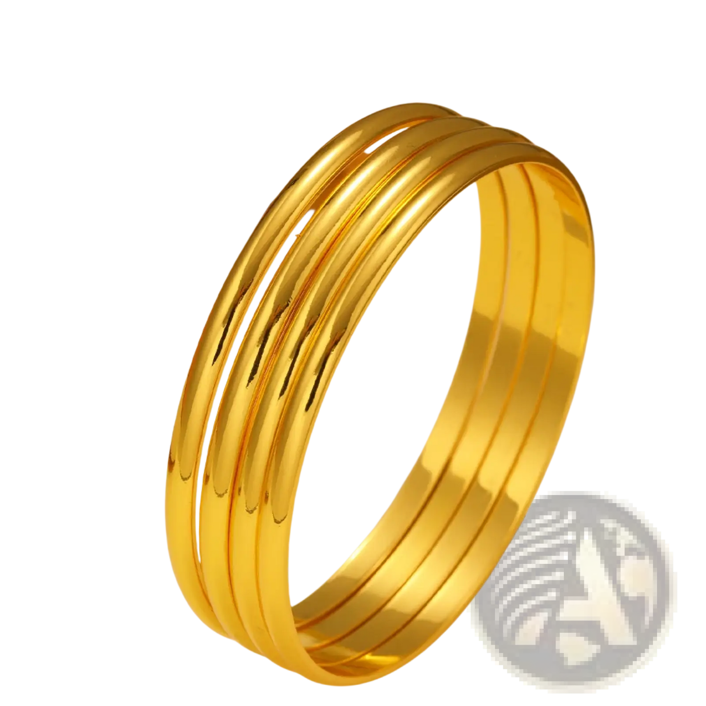 18k Gold Plated Minimalist Stackable Bangle Set