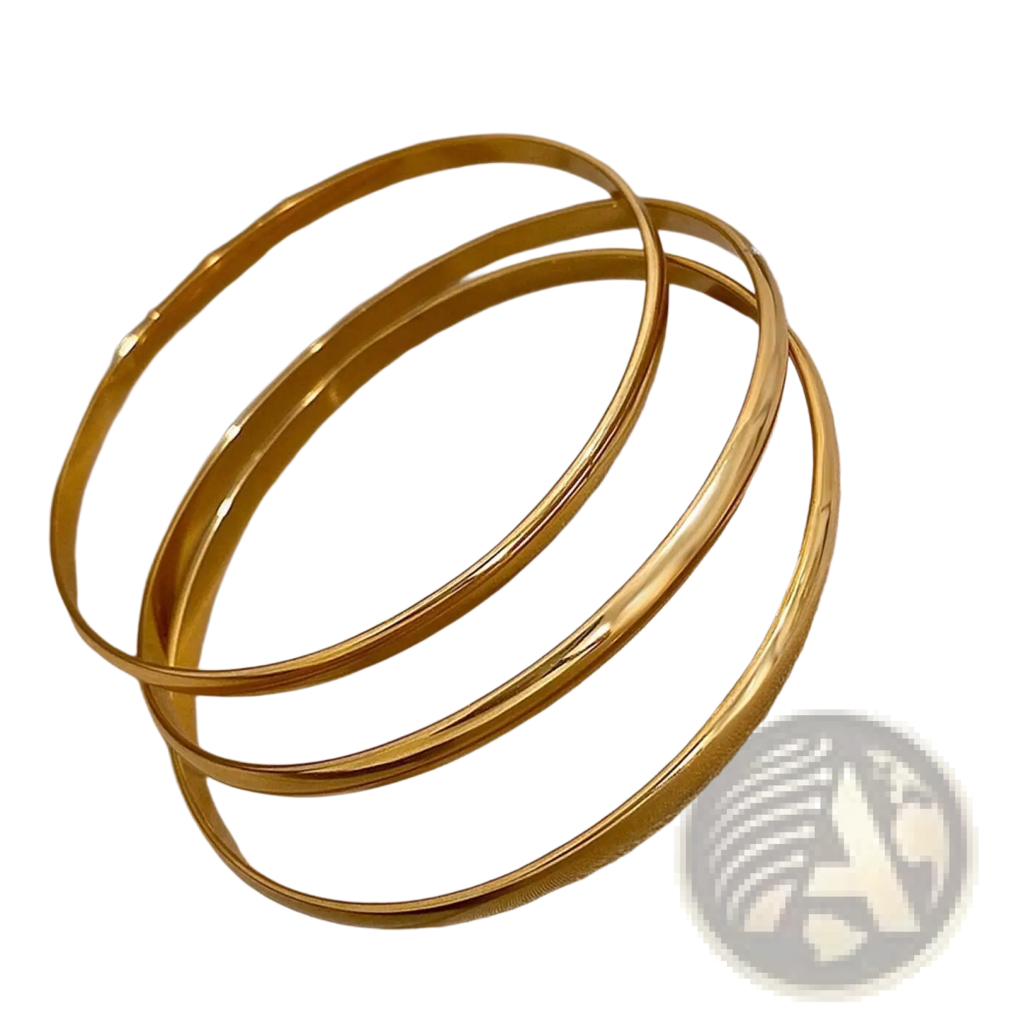 18k Gold Plated Minimalist Stackable Bangle Set