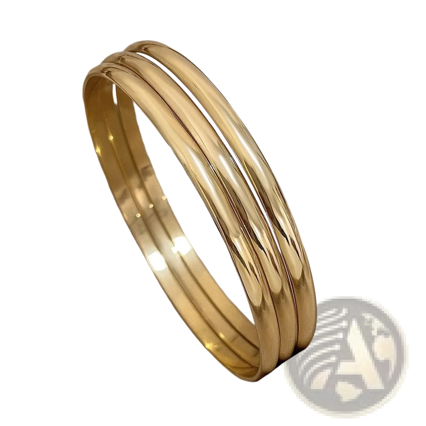 18k Gold Plated Minimalist Stackable Bangle Set