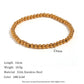 18k Gold Plated Stainless Steel Elastic Bead Bracelet
