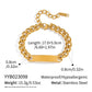 18k Gold Pvd Plated Stainless Steel Chain Link Bracelet