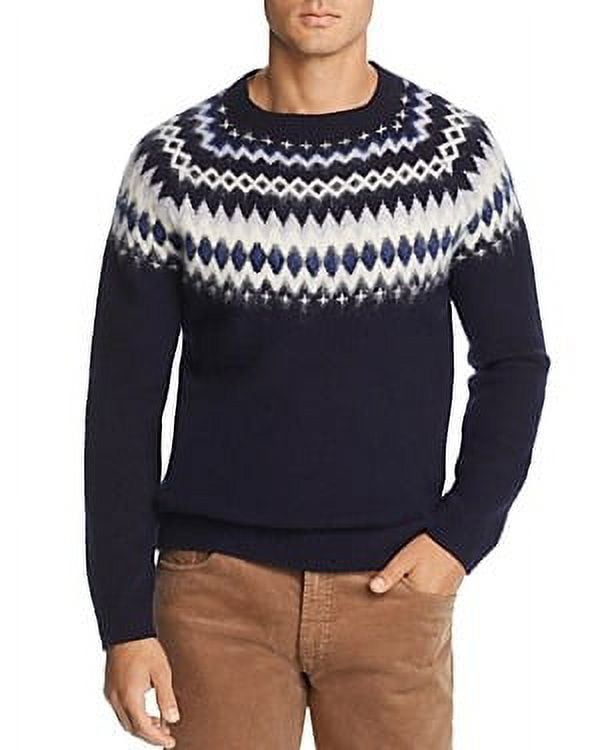 The Men's Store Bloomingdale's Merino Wool Fair Isle Sweater Blue