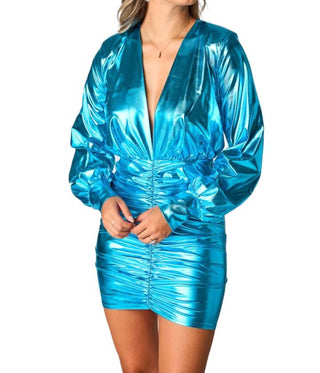Buddylove - Vaschel Mini Metallic Ruched Dress