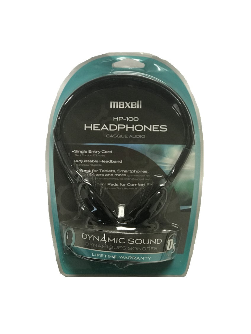 Maxell Dynamic Sound Stereo Headphones HP-100 in Black