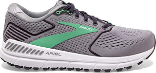 Brooks Women'S Ariel '20 Running Shoe, Alloy/Black Pearl/Green