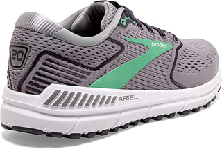 Brooks Women'S Ariel '20 Running Shoe, Alloy/Black Pearl/Green