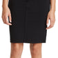 JEN7 Women's Five Pocket Ponte Pencil Skirt Black Size 8