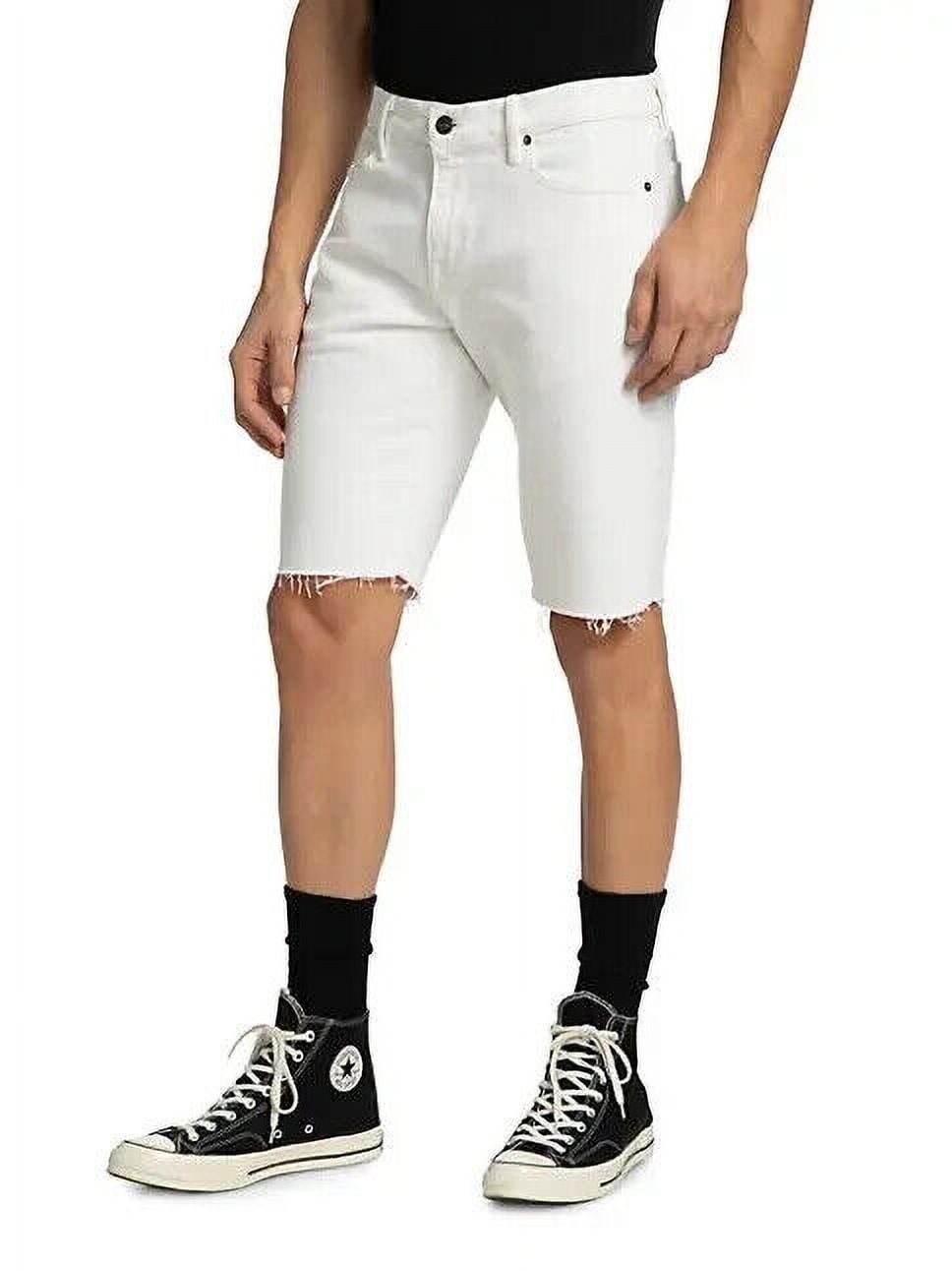 Frame L Homme Men S Cutoff Denim Shorts In Off White-Size 32R