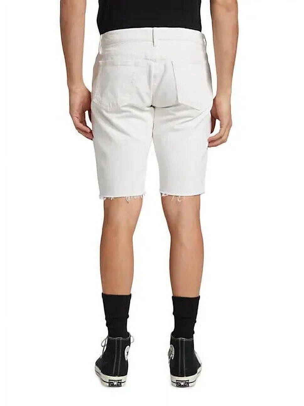 Frame L Homme Men S Cutoff Denim Shorts In Off White-Size 32R