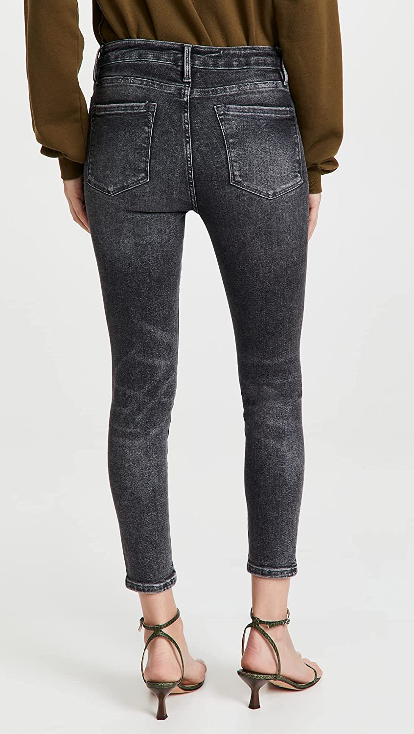 FRAME Le One High Waist Crop Skinny Jeans in Hughes , Size 2
