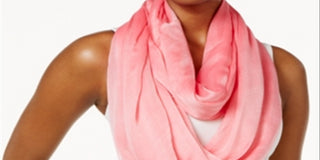 Calvin Klein Women's Lightweight Infinity Scarf Pink Size Regular