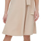 Tommy Hilfiger Women's Scuba Crepe Shirtdress Brown Size 14