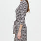 Tommy Hilfiger Women's Printed Belted Dress Blue Size 12