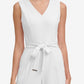 Tommy Hilfiger Women's Belted Cropped Jumpsuit White Size 14
