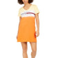 Tommy Hilfiger Women's Tie Dye Ombre Logo T-Shirt Dress Yellow Size Medium