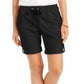 Tommy Hilfiger Women's Roll Tab Drawstring Shorts Black Size X-Large