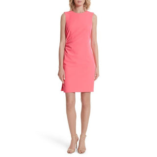 Milly Women's Pink Sherry Ruched Sheath Dress Size 8