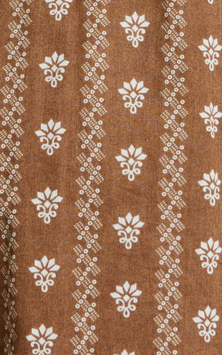 Veronica Beard Espie Floral Long Sleeve Cotton Dress in Hazel Multi Size X-Large