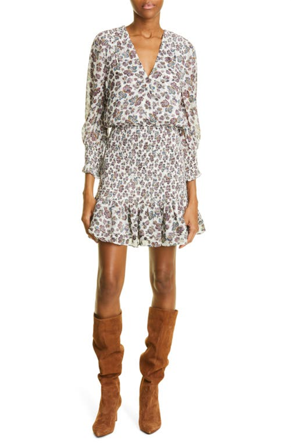 veronica-beard-womens-vintage-white-floral-chiffon-minidress-size-00