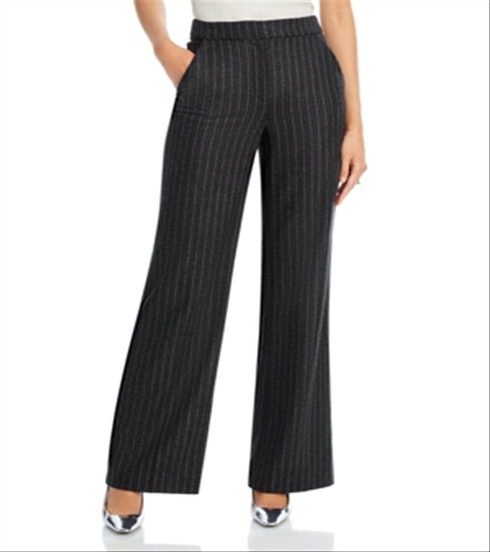 Veronica Beard Women's Pinstriped Pants in Black Size S