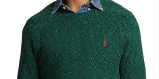 Ralph Lauren Men's Donegal Wool Blend Crewneck Sweater Green Size X-Large