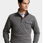 Ralph Lauren Men's Quilted Quarter Snap Pullover Gray Size Medium