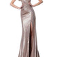 Jovani - Metallic Shimmer Gown