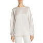 Women's Vince Split Back Silk Blouse, Size Large - Ivory