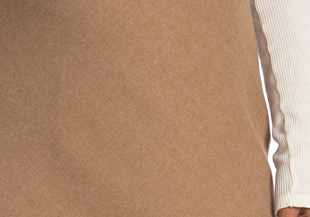 VINCE Brushed Flannel Wool Blend Midi Skirt in Dark Taupe , Size 2 Taupe