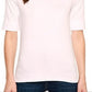 Ralph Lauren Women's Stretch Cotton Boat Neck Tee Pink Size Medium