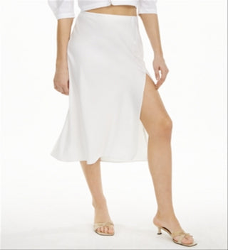 Danielle Bernstein Women's Skirt Slip Midi White Size M