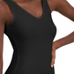 Palette Women's V Neck Bodysuit Black Size Medium