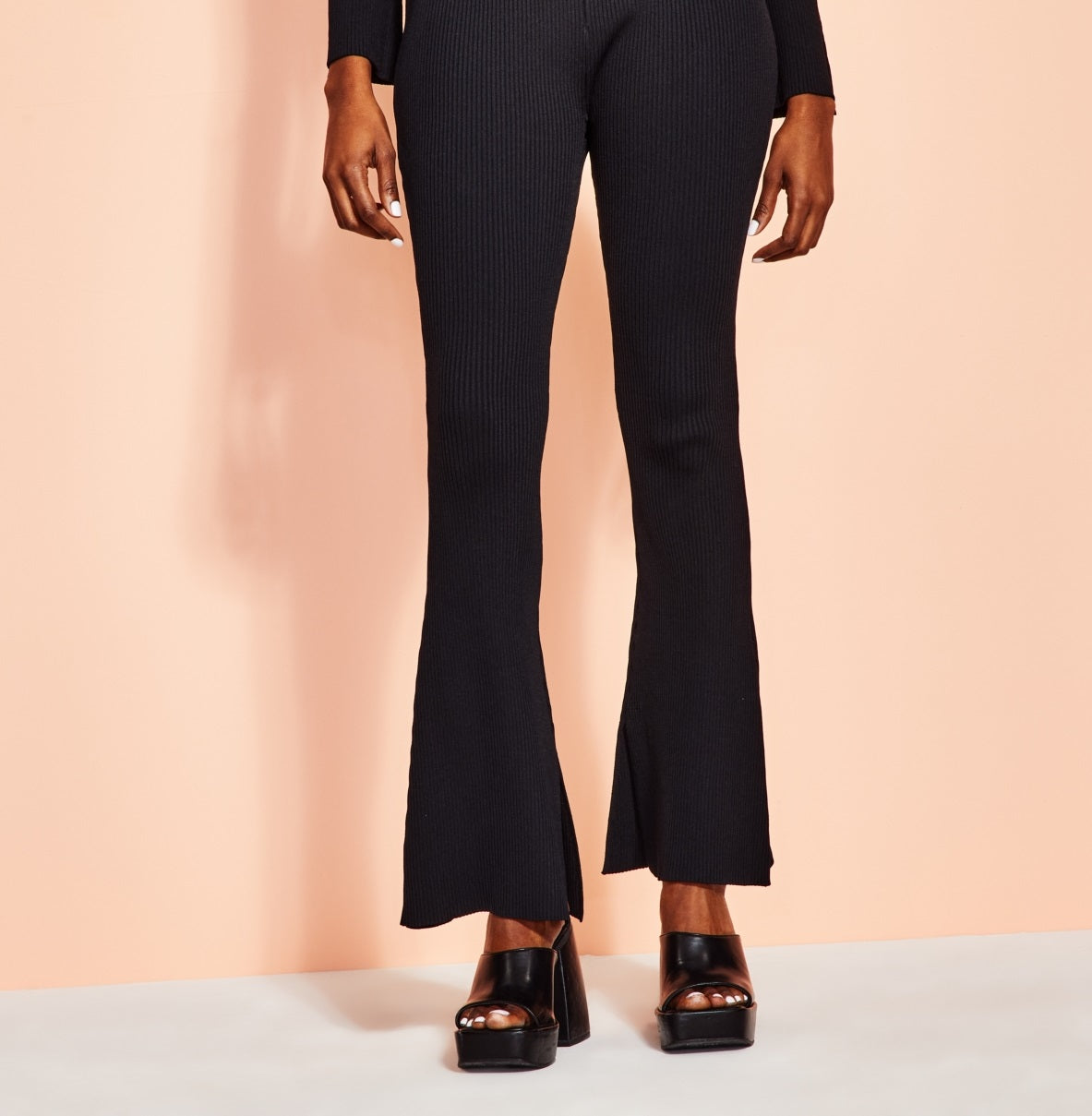 Royalty By Maluma Women's Ribbed Pants Black
