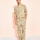 Royalty By Maluma Men's Animal Print Pleated Trousers Brown Size 2XL