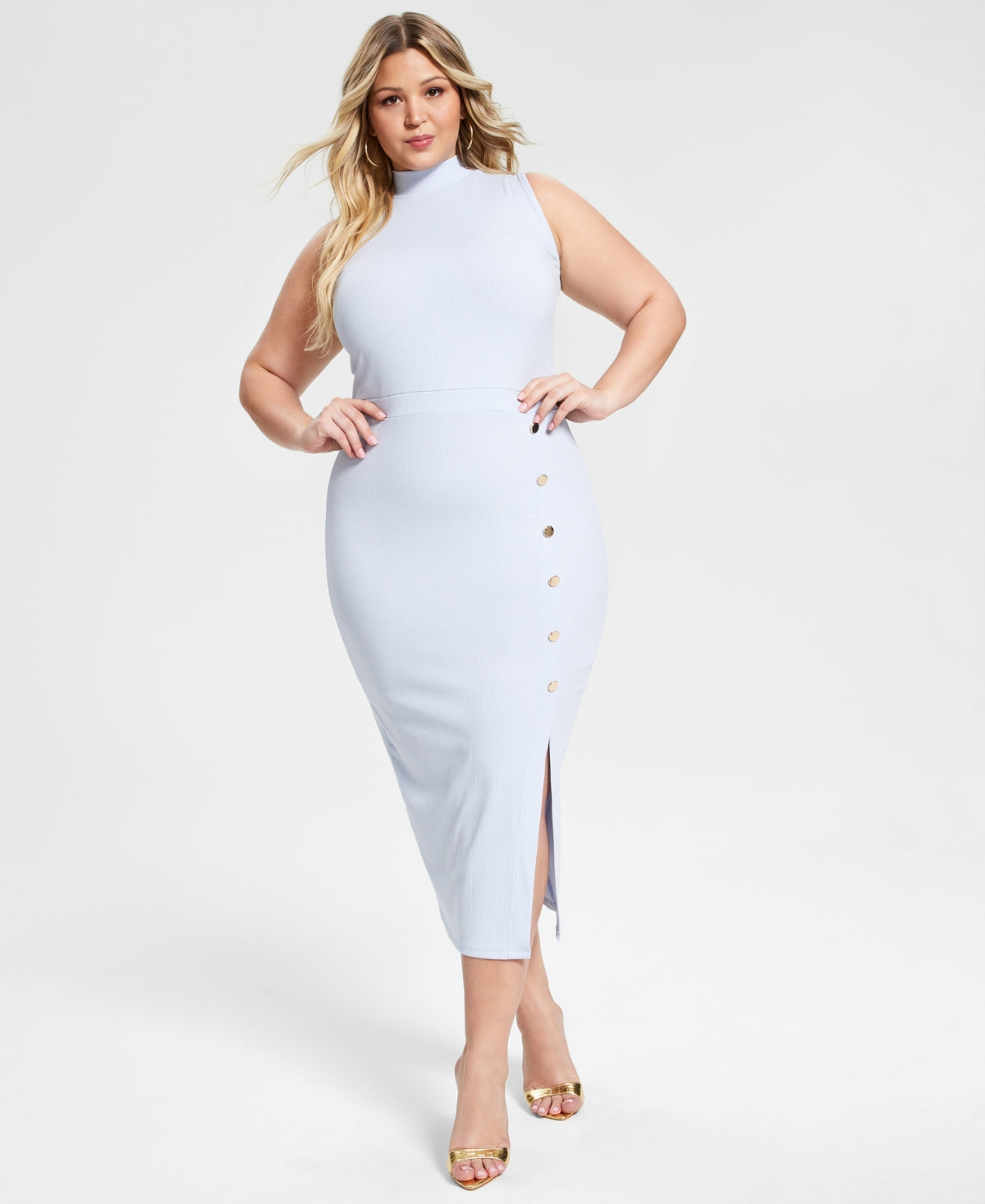nina-parker-womens-chic-blue-plus-size-ribbed-midi-dress