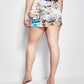 Royalty By Maluma Women's Printed Satin Skort Blue Size 2