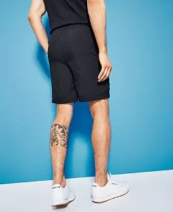 Royalty By Maluma Men's Relaxed Fit Belted 7 Swim Trunks Black Size XX-Large