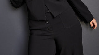 Royalty by Maluma Women's Angled Front Single Button Blazer Black Size Large