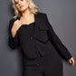 Royalty by Maluma Women's Angled Front Single Button Blazer Black Size XX-Large