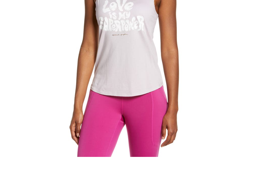 Spiritual Gangster Women's Faded Lilac Superpower Muscle Tank Size Small