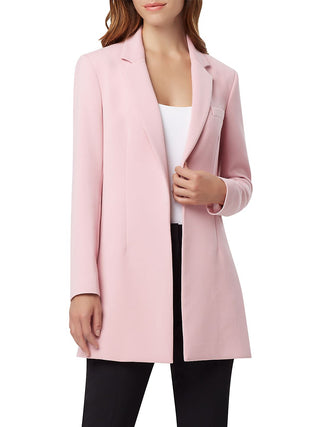 Tahari ASL Women's Powder Pink Longline Jacket Size 6
