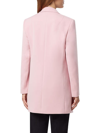 Tahari ASL Women's Powder Pink Longline Jacket Size 6