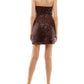 Trixxi Women's Gathered Mini Bodycon Dress Brown Size Small